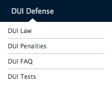 Example DUI Page Broad Overview