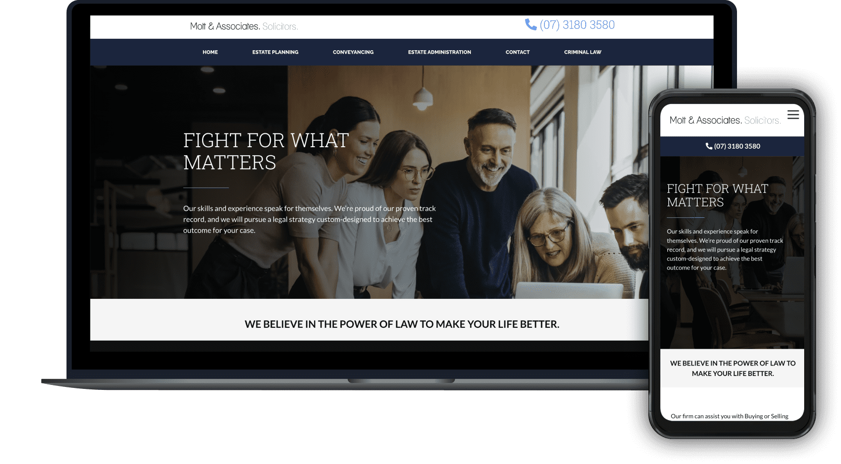 Law-firm-layout-cleveland-queensland Law firm website for Moth and Associates solicitors in Cleveland QLD