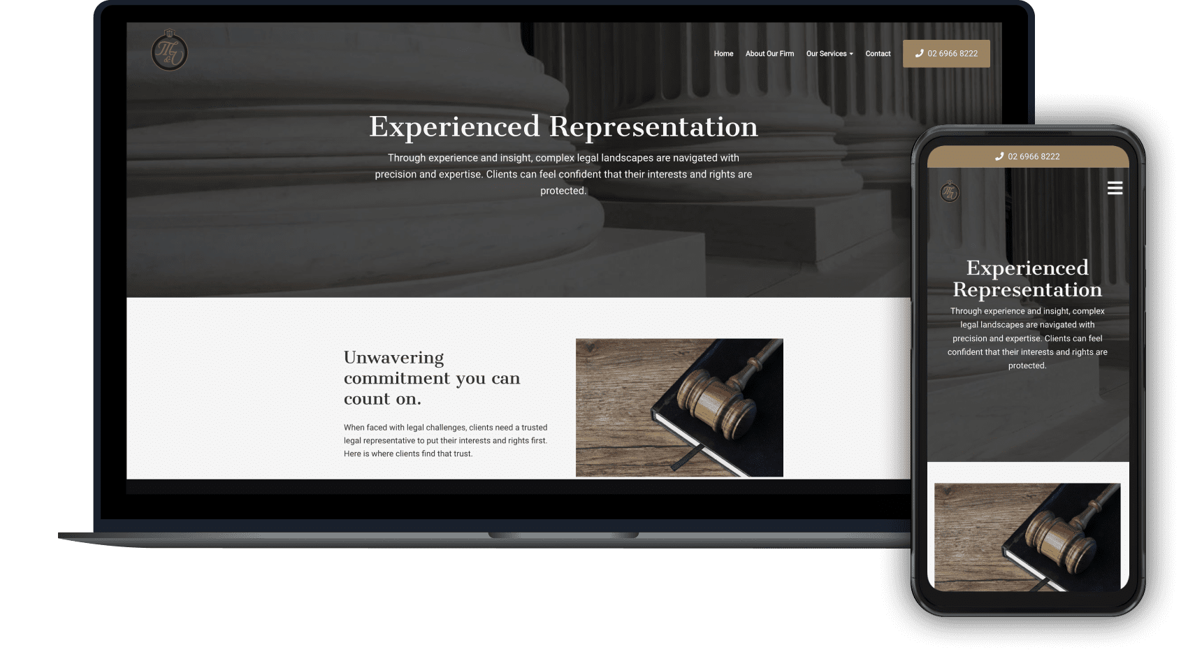 Law-firm-layout-griffith-new-south-wales.jpg Law firm website for Mackenzie and Vardanega solicitors in Griffith NSW