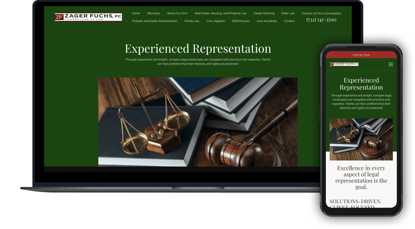 Law-firm-layout-shrewsbury-new-jersey Law firm website for Zager Fuchs PC Counselors at Law in Shrewsbury New Jersey