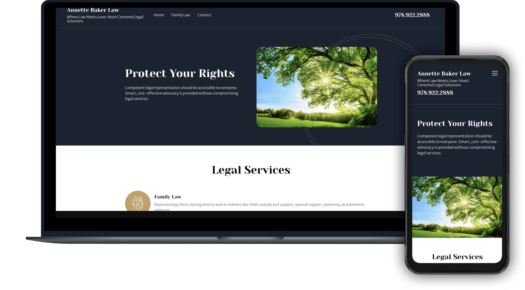 law-firm-layout-northeastern-massachusetts Law firm website for Annette Baker Law in Northeaster Massachusetts